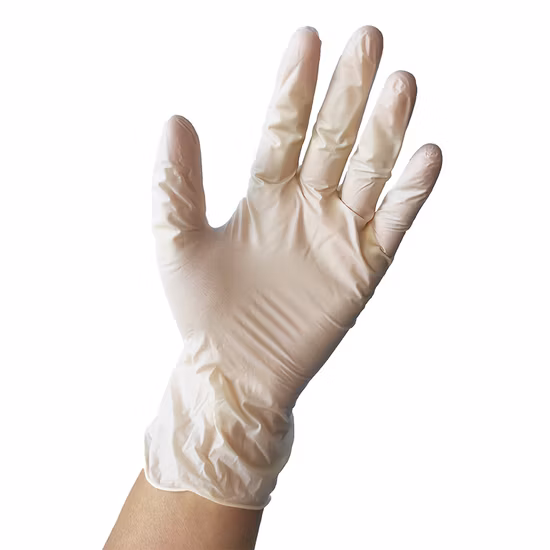 Guantes desechables en polvo y sin polvo para exámenes médicos Vinly Guantes de PVC