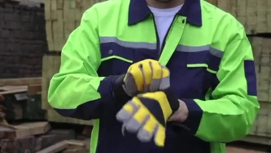 7g hicieron punto los guantes industriales punteados PVC del trabajo de la seguridad del punto del algodón del trabajo del hilo
