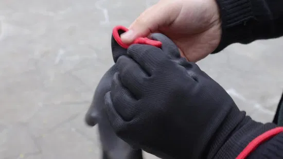 Guantes de mano de trabajo de protección de seguridad con revestimiento duradero de nailon y Palma de PU blanco mecánico sin costuras para trabajos industriales