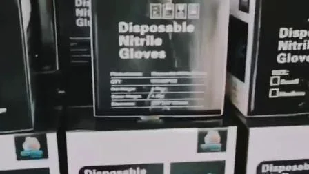 Guantes de examen de nitrilo desechables para el hogar, sin polvo y sin polvo